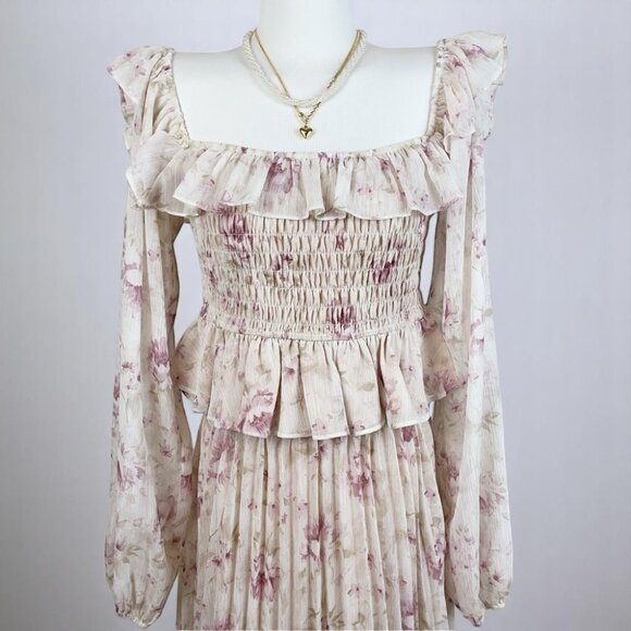 NWT En Saison Kika Blouse & Midi Skirt Set in Pink Floral - Picture 5 of 9